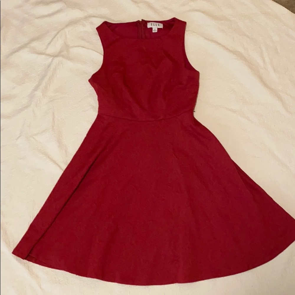 Pink/red dress with roses